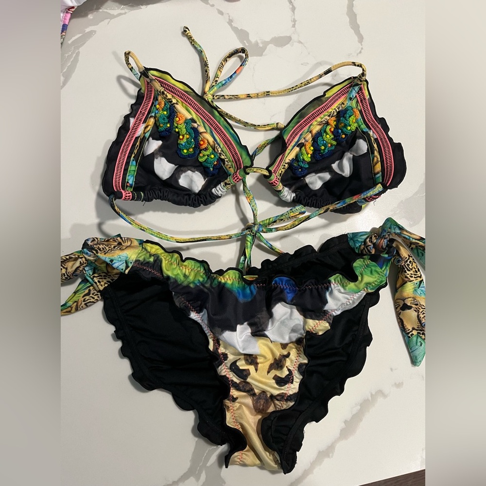 Agua Bendita beaded bikini